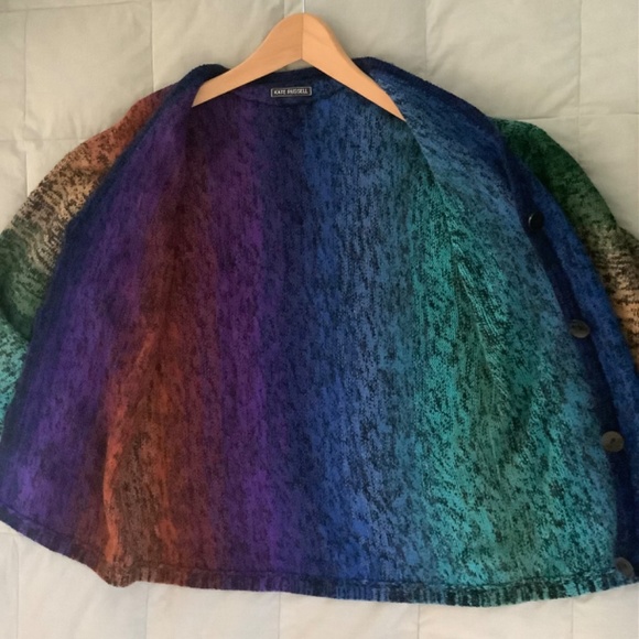 Kate Russell rainbow cardigan sweater size M/L - Picture 7 of 8